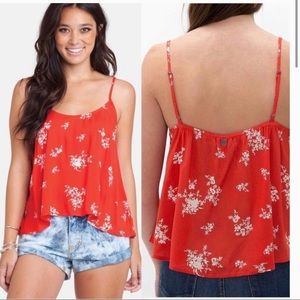 Billabong So Adored Floral Crop Swing Tank SZ- Small